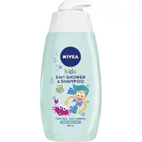 Nivea Kids, gel lavant 2-en-1 pour le corps et les cheveux avec un parfum de caramel de pomme, 500 ml