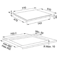 Franke FMY 808 I FP BK Noir Intégré 77 cm Plaque avec zone à induction 8 zone(s)