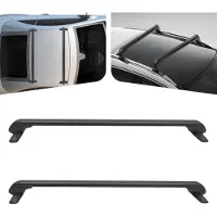 StarTech.com Barres de toit pour voiture - Barres transversales - Réglables de 124 à 134 cm - Pour voitures 4/5 portes, fixation sur les montants de porte - Max. 45 kg - Aluminium - Noir