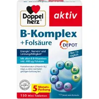 Doppelherz Comprimés B-Complex+Acide folique 150 pc