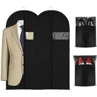 OEM Valise hermétique avec sac à vêtements en deux parties et coffre à chaussures en deux parties, valise imperméable pour ranger manteaux, chemises et smokings, valise de voyage de couleur noire.