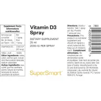SuperSmart Vitamin D3 Spray 2000 UI Dietary Supplement - 25 ml
