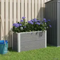 Prolenta Maison Exclusive - Potager surélevé gris 75 x 30 x 42 cm en WPC et aluminium