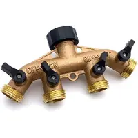 OEM Robinetterie de jardin en laiton pour le jardin, robinetterie à 4 sorties avec distributeur en cuivre