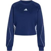 Adidas Stadium 3-stripes Crewneck Sweatshirt Femme - Sweats, Bleu - Taille 32 - Jersey de coton