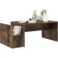 vidaXL Table basse Chêne fumé 90 x 45 x 35 cm Bois composite