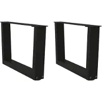 vidaXL Pieds de table basse en V 2 pièces noir 60x(30-31,3) cm acier