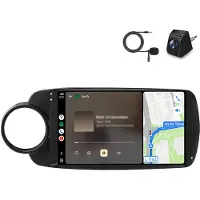 AWESAFE Radio compatible avec Toyota Yaris 2012-2017 Carplay Android Auto Navi Bluetooth DAB+ Caméra de recul 9 pouces 64 Go