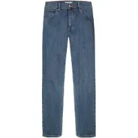 Wrangler - Jeans pour hommes - Coupe classique - Couleur rouge "Kabel" - Délavage "Mid Stone"
