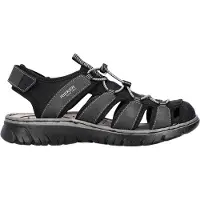 Rieker - Sandales pour hommes, PP5686 (40,5 EU) (noir)