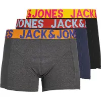 Jack & Jones Boxers 'JACCrazy' bleu foncé / anthracite / orange / noir