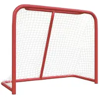 vidaXL But de hockey rouge et blanc 183x71x122 cm Polyester