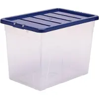 Fellowes 100135773 Boîte de rangement BANKERS BOX, 64 litres, transparent