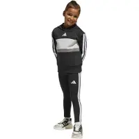 Adidas Seasonal Essentials Tiberio 3 Stripes Fleece Leggings Tracksuit Noir 7-8 Years Fille