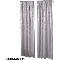 OEM Rideaux 100 % polyester - Gris clair - 135 x 225 cm - Occultants et thermiques