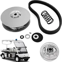 Vevor Kit d'embrayage arrière pour voiturette de golf à essence Yamaha G2-G22 1985+ Kit d'embrayage secondaire avec courroie JN6-G6201-03 JN6-G6201-04, argent