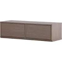 Ebuy24 Dragh meuble tV 2 tiroirs muraux moka.