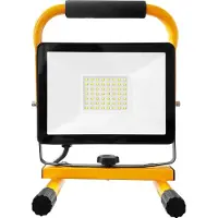 ORNO Projecteur LED 50W - Noir/Jaune - Portable IP65 - Éclairage puissant - 4000K