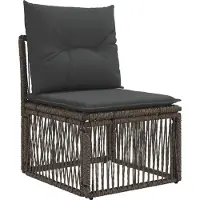 vidaXL Ensemble de canapés de jardin , 6 pièces, gris et gris foncé, en polyrotin