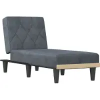 Syfax Chaise longue gris foncé velours