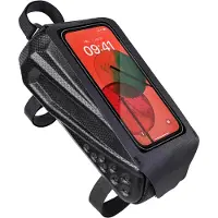 StarTech.com Sacoche de cadre pour vélo - Sacoche pour tube supérieur/inférieur - Volume 1 l - Coque rigide en EVA - Rabat imperméable - Réfléchissante - Pour vélo de course et VTT - Noir