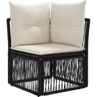 vidaXL Ensemble de canapés de jardin , 7 pièces, couleur noire, en résine tressée