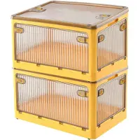 OEM 2 bacs de rangement avec couvercle, bacs de rangement pliables à roulettes (28 litres), bacs de rangement pliables à roulettes, rangement pour jouets