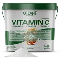 Posh Vitamine C, 3 kg, poudre Reine L-Ascorbique, 100% pure, végane, pour le système immunitaire, GiDeli