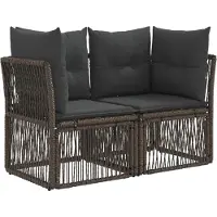 vidaXL Ensemble de canapés de jardin , 12 pièces, gris, en polyrotin
