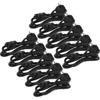 VHBW 10x Câble connecteur euro type F compatible avec Vorwerk VR200 station de charge, VR300 station de charge - Prise C5 en trèfle Mickey Mouse, 1,2m