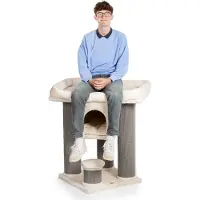Canadian Cat Company CALGARY | griffoir, chaise longue, parc à chat | | 96 x 60 x 96 cm | vanille