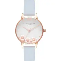 Olivia Burton Montre - - OB16CH04 - Analogique - Cuir véritable - Or rose 30mm