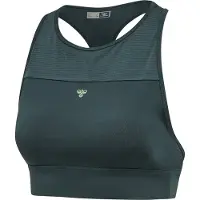 Hummel Soutien-gorge de sport 'Norma' vert foncé / blanc