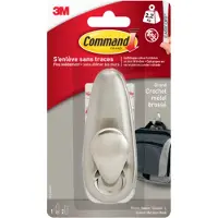 Command Crochet décoratif en métal Fini Nickel Brossé Grand Modèle