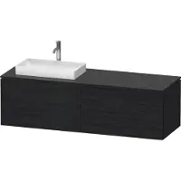 Duravit L-Cube Meuble sous-lavabo en console suspendu, avec plan de toilette en console, 4 tiroirs, vasque à gauche, 1620x482x550mm, LC4871L16160000