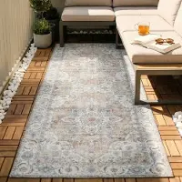 FRAAI Tapis de couloir lavable | Domingo Mandala Beige | 80x180cm | Crème | Tapis de couloir | Tapis