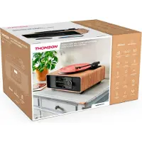 Thomson Mic300tt Micro Système Hi-Fi 60w avec Platine Vinyle Intégrée, Bluetooth 5.0, Lecteur CD, Radio FM, Lecteur USB MP3