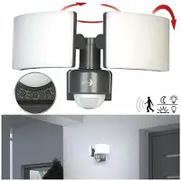 Lunartec Double projecteur LED mural d'extérieur 3200 lm avec capteur PIR