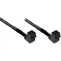InLine 27626A Câble Mini-SAS HD, SFF-8643 à SFF-8643, anguleux des deux côtés, avec sideband, 0,5m