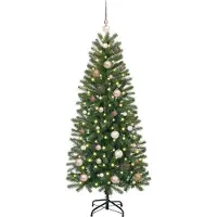 vidaXL Sapin de Noël artificiel avec 150 LED Vert 150 cm PE et PVC