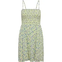 Rip Curl Surf Side Shirred Sleeveless Short Dress Jaune L Femme