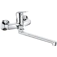 Deante Wall-mounted washbasin mixer with extended spout - hose connection