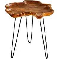 Invicta Table d'appoint 65 cm en bois, design moderne pour le salon - ACHETER MAINTENANT