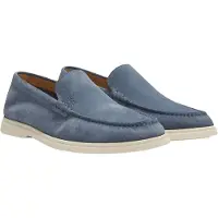 BOSS Mocassins en cuir suédé avec logo embossé
