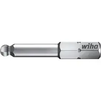 Wiha 22655 Boites d'embouts Standard 25 mm - Six pans à tête sphérique - 1/4" - dans un coffret à 3 pcs
