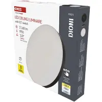 Emos Applique murale/plafonnier à LED DIONI - couleur de lumière réglable - 2160 lm - 18 W (au lieu de 130W ampoule) - intérieur/extérieur - rond, Ø 36 cm - noir, ZM7154