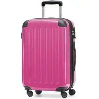 Hauptstadtkoffer Alex - Bagage à main valise rigide avion extensible trolley cabine Carry-On Hand Luggage Hardcase, 4 roulettes, 55 cm, 42 L,Magenta