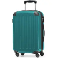 Hauptstadtkoffer Alex - Bagage à main valise rigide avion extensible trolley cabine Carry-On Hand Luggage Hardcase, 4 roulettes, 55 cm, 42 L,Turquoise