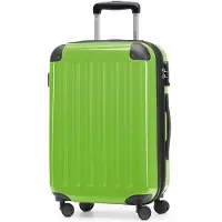 Hauptstadtkoffer Alex - Bagage à main valise rigide avion extensible trolley cabine Carry-On Hand Luggage Hardcase, 4 roulettes, 55 cm, 42 L,Vert pomme