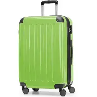 Hauptstadtkoffer - Alex - Valise à coque dure extensible Trolley brillante coque dure bagage à roulettes valise de voyage, 65 cm, 74 litres,Apfelgruen
